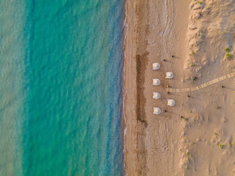Clear water and coastline of Mathraki in the Diapontia islands